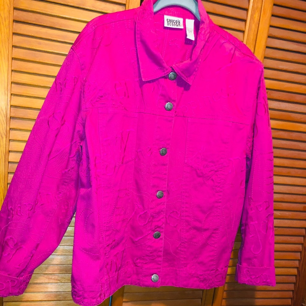Chico’s Pink Denim Jacket